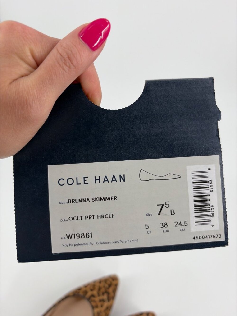 Cole Haan Grandseries Brenna Skimmer Womens 7.5B Leopard Print Leather Chic - Picture 9 of 9